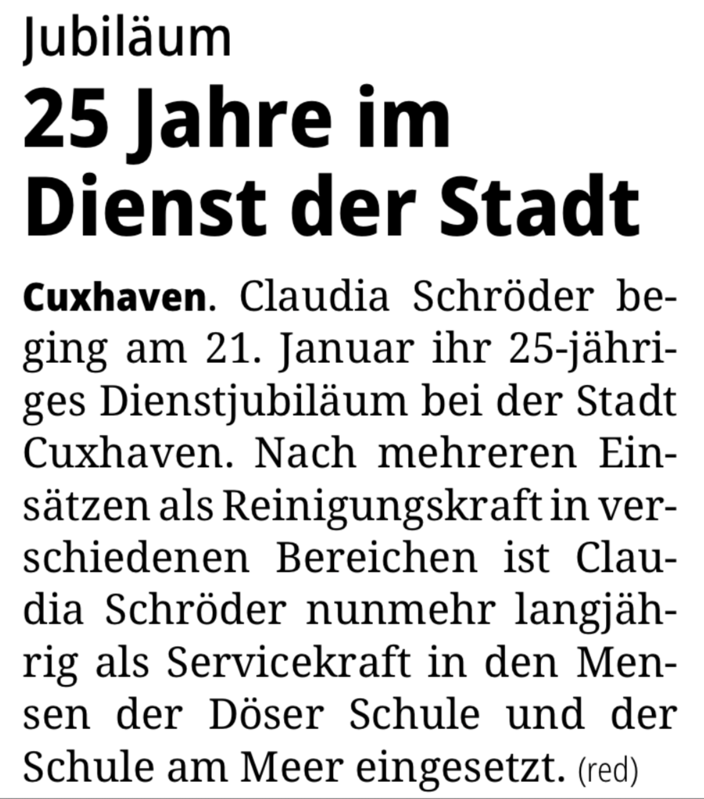 Artikel Claudia Schröder
