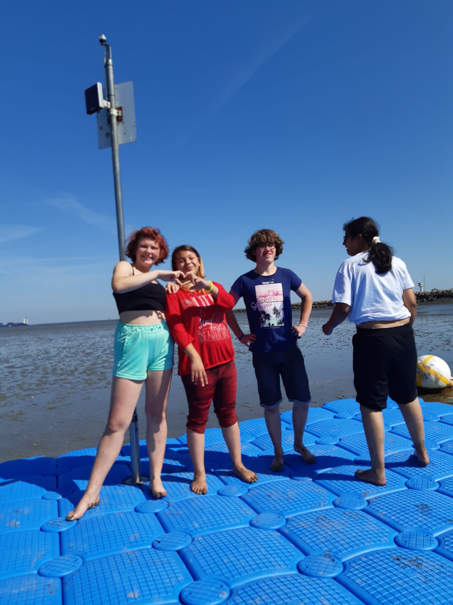 Ausflug Sportgruppe der Schule am Meer